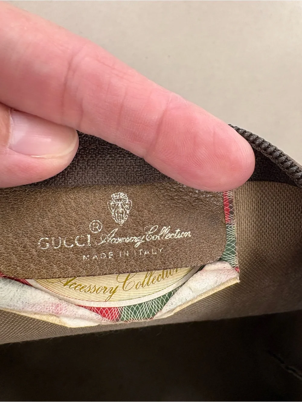 AUTH Vintage Gucci Accessory Collection GG Supreme Clutch Pouch Bag 89.01.045